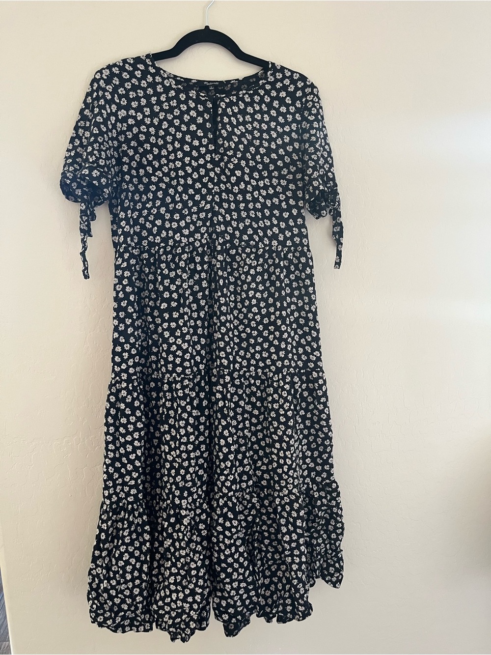 MADEWELL Black Daisy Maxi Dress, 8